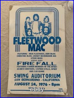FLEETWOOD MAC 1976 SAN BERNARDINO Concert poster 14x22 Vintage Rock Promo FLEETWOOD MAC 1976 SAN BERNARDINO Concert poster 14x22 Vintage Rock Promo