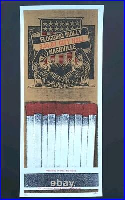 FLOGGING MOLLY SN LE #51/100 Print Mafia NASHVILLE CITY HALL 2007 Concert Poster