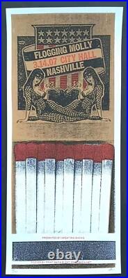 FLOGGING MOLLY SN LE #51/100 Print Mafia NASHVILLE CITY HALL 2007 Concert Poster