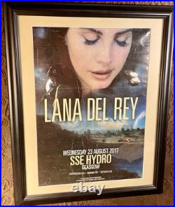 FRAMED 18 x 14 Lana Del Rey 2017 SSE Hydro Glasgow Original Concert Poster