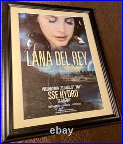 FRAMED 18 x 14 Lana Del Rey 2017 SSE Hydro Glasgow Original Concert Poster