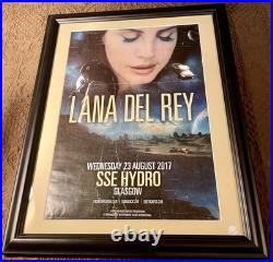 FRAMED 18 x 14 Lana Del Rey 2017 SSE Hydro Glasgow Original Concert Poster