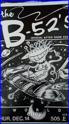 FRANK KOZIK B-52'S after show POSTER AUSTIN TX 14 DEC 1989 RARE