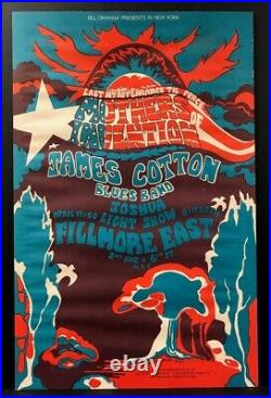 Fillmore East 1968 Concert Poster Frank Zappa Mothers of Invention James Cotton