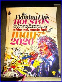 Flaming Lips Concert Poster Houston 2026 Signed Limited Edition