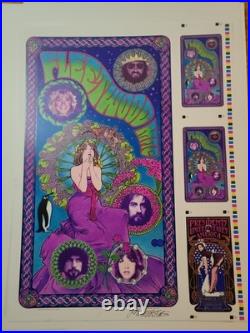 Fleetwood Mac 98 Original Concert Art Print Poster Uncut Sheet Signed Bob Masse