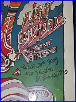 Flight Of The Conchords Concert Poster. 4/30/09 @ The Fox. S/N & Framed