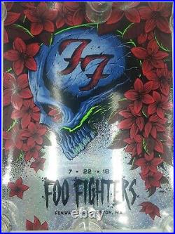 Foo Fighter Boston Fenway Park 7/22/18 Rare Foil Concert Poster #20/40authentic