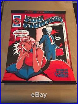 Foo Fighters Concert Poster Nampa Idaho 12/7/17 Ford Center Signed Print Alien