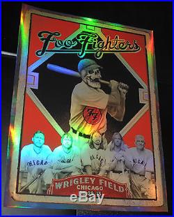 Foo Fighters FF Chicago Wrigley Field 2015 concert poster EMEK Foil variant RARE
