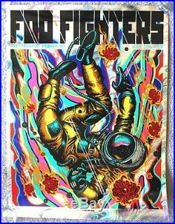 Foo Fighters Foil Concert Poster July 7 2018 Camden NJ BB&T Pavilion, Space Man