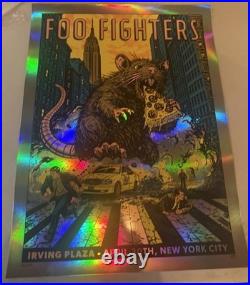 Foo Fighters Foil Poster Irving Plaza New York City April 30 Concert NYC /100
