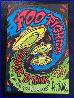 Foo Fighters San Francisco Vintage Original Concert Poster from 1995
