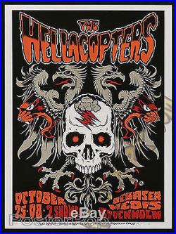 Forbes Hellacopters 2008 Sweden Silkscreen Concert Poster Black Crows AFI Signed