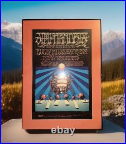 Framed 1968 1st Print Jimi Hendrix Experience Winterland Concert Poster BG 140