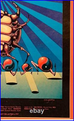 Framed 1968 1st Print Jimi Hendrix Experience Winterland Concert Poster BG 140