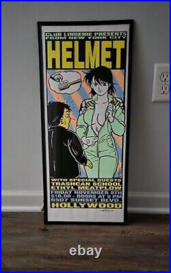 Frank Kozik 1991 Helmet Signed Concert Poster