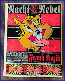 Frank Kozik 1992 Nacht Nebel Seattle Concert Poster AP (1994) S&N Mono Men