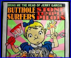 Frank Kozik Poster, 93-19, Head of Jerry Garcia, Signed, Numbered, STP, Butthole