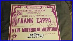 Frank Zappa The Mothers First Printing Original Rare Concert Poster