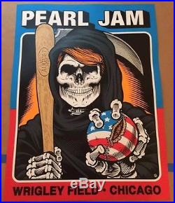 Full Set of FIVE Limited Edition Pearl Jam 2016 Wrigley Field Concert Posters