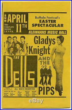 GLADYS KNIGHT and the PIPS The Dells Original 1971 Concert Handbill / Flyer