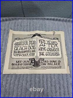 GRATEFUL DEAD BEACH BOYS 1974 concert poster OAKLAND RANDY TUTEN