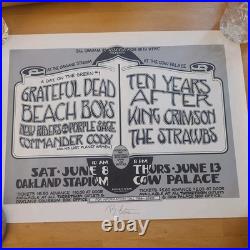 GRATEFUL DEAD BEACH BOYS 1974 concert poster OAKLAND RANDY TUTEN Signed