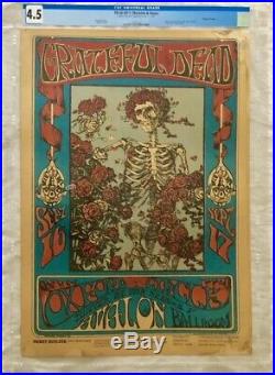 GRATEFUL DEAD FD26-OP-1 Skeleton Roses Original 1st Print Concert Poster AOR BG
