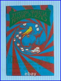 GRATEFUL DEAD / JEFFERSON AIRPLANE WINTERLAND CONCERT HANDBILL 1970-Original