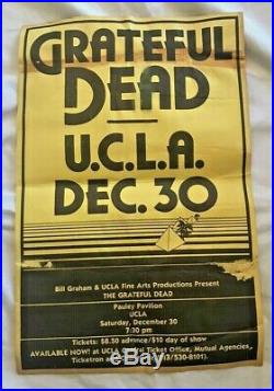 GRATEFUL DEAD Pauley Pavilion UCLA Dec 30 1978 Cardboard CONCERT POSTER