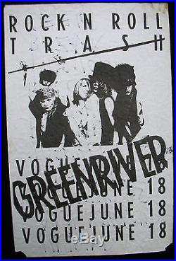 GREEN RIVER Vogue 1986 CONCERT POSTER & SETLIST Pearl Jam MUDHONEY Sub Pop