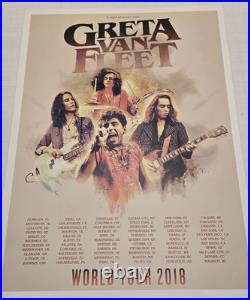 GRETA VAN FLEET Official 2018 Concert World Tour Poster