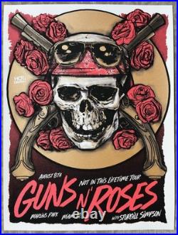 GUNS & ROSES Sturgill Simpson 2017 Miami Rock Concert SCREEN PRINT POSTER