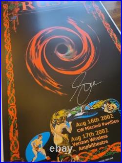 Geddy Lee Signed RUSH Original Concert Show Poster 14X24 TX 02 S/N MACRAE ART