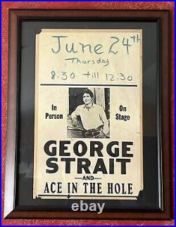 George Strait Vintage Concert Poster Autographed 1982 Gig Super Rare