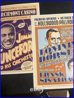 Giant Lot of 23 Commemorative Jazz Concert Poster Prints(NM Condition)