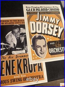 Giant Lot of 23 Commemorative Jazz Concert Poster Prints(NM Condition)