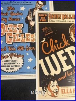 Giant Lot of 23 Commemorative Jazz Concert Poster Prints(NM Condition)