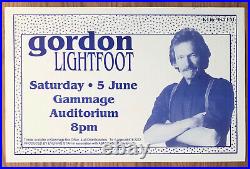 Gordon Lightfoot Vintage Promotional Concert Poster