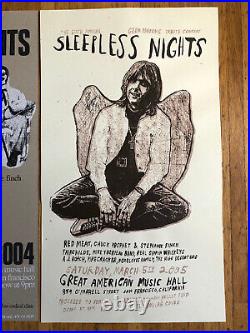 Gram Parsons Sleepless Nights GP Tribute Concert Posters 2004 & 2005 SF GAMH
