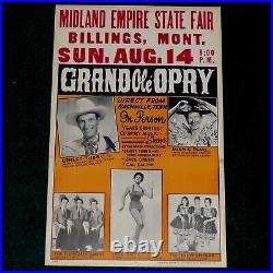 Grand Ole Opry Original 1965 Concert Poster Ernest Tubb Minnie Pearl