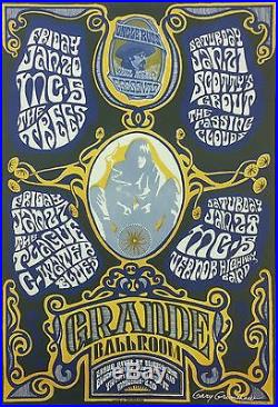 Grande Ballroom 1967 MC5 Signed Gary Grimshaw Fillmore Era Concert Poster