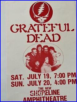 Grateful Dead 1986 Original Concert Poster @THE NEW! Shoreline Amphitheatre