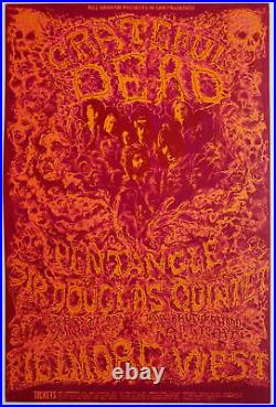 Grateful Dead Concert Poster Original 1969 Pentangle Fillmore