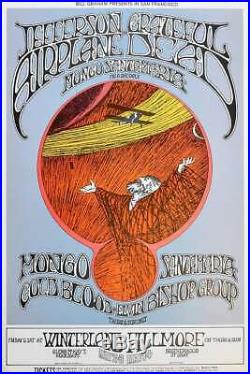 Grateful Dead Concert Poster Randy Tuten Signed San Francisco 1969