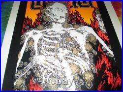 Grateful Dead Flaming Skeleton Alton Kelley Signed Spring Concert Poster 1995