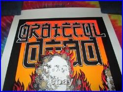 Grateful Dead Flaming Skeleton Alton Kelley Signed Spring Concert Poster 1995