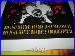Grateful Dead Flaming Skeleton Alton Kelley Signed Spring Concert Poster 1995