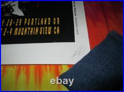 Grateful Dead Flaming Skeleton Alton Kelley Signed Spring Concert Poster 1995